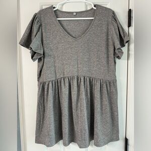 Women’s gray babydoll top XL